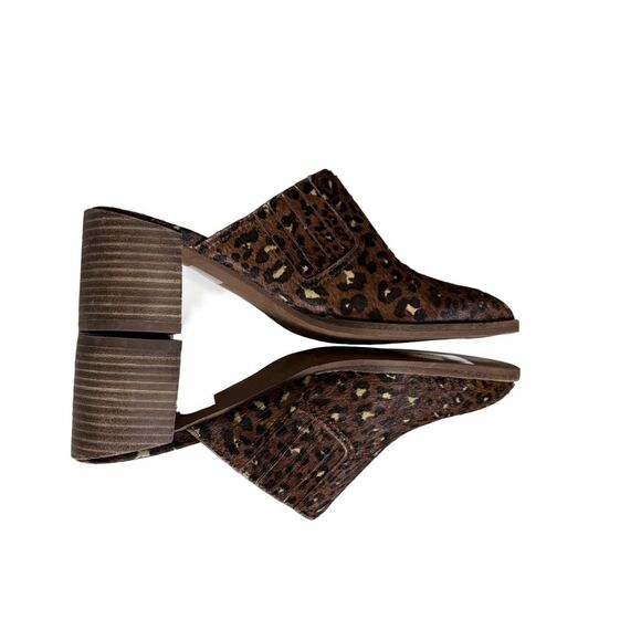 New Madewell The Carey Mule in Painted Leopard Calf Hair Women’s Slip On Shoes - Picture 11 of 14